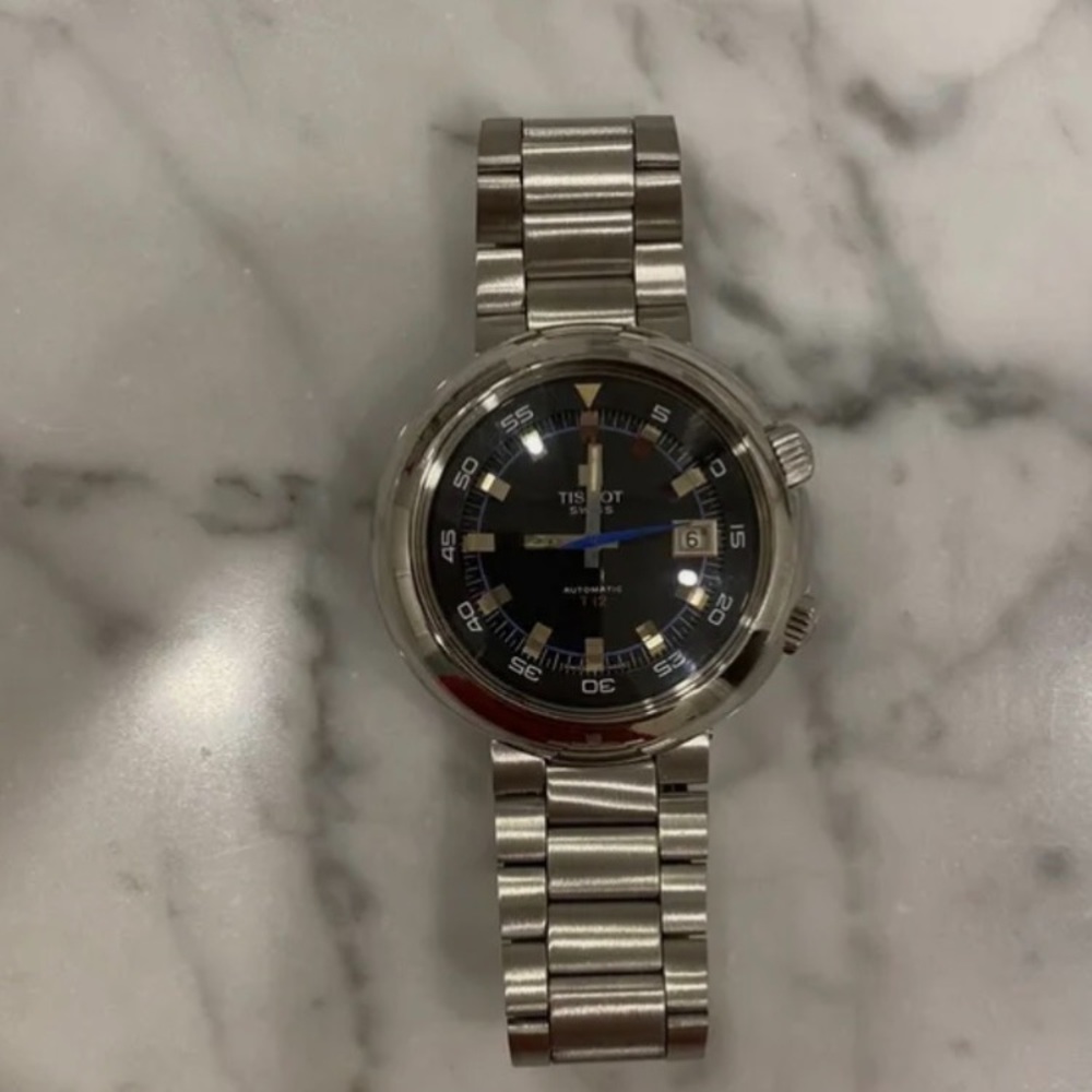 Tissot Silver and Black Smartwatch with Stainless Steel Design